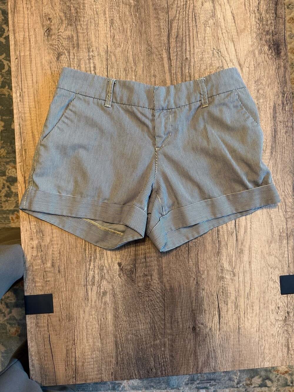 Dear John American Standard Pinstripe Cuffed Shorts Size 29